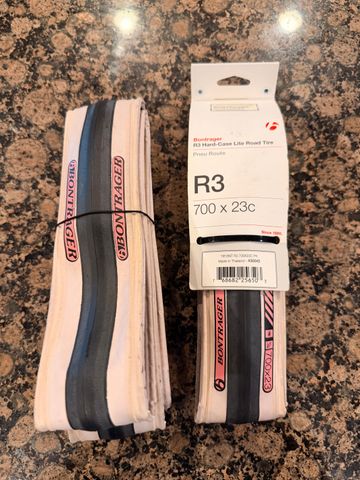 Used Bontrager R3 Hard-Case Lite Road Tire Pink Sidewall Tyres & Tubes