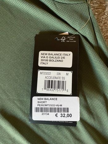 Used New Balance Olive Green Technical T-shirt bike — image 2 of 4