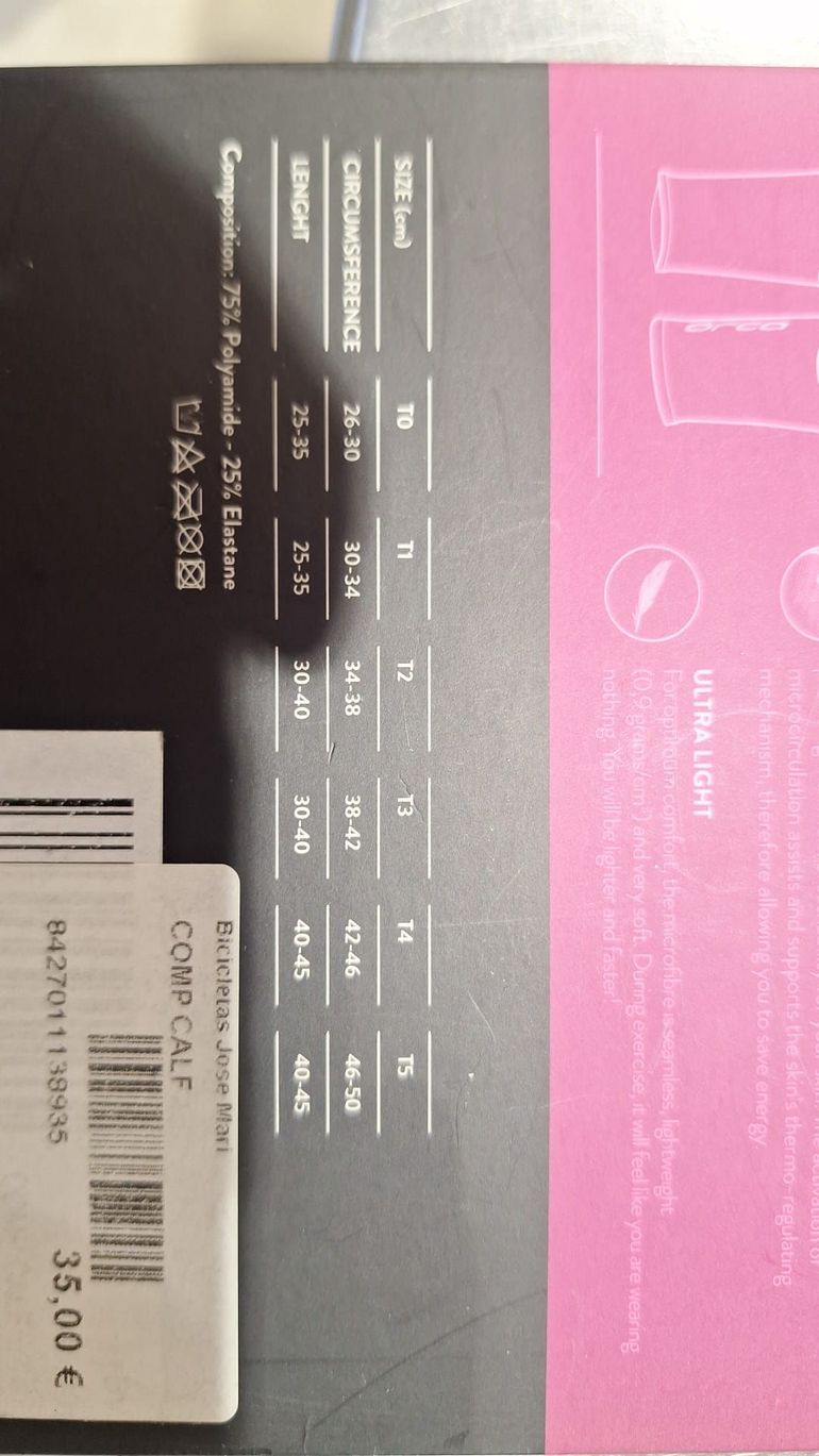 Used Orca Compression Calf Sleeve negro tamaño T2 bike — image 3 of 3