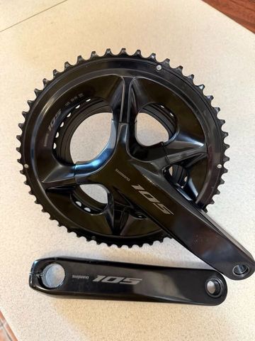 Gebrauchtes Shimano 105 FC-R7100 170mm 4iii Powermeter Drivetrain & Pedals