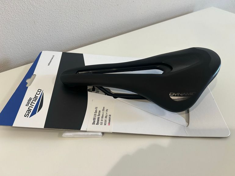 Used Selle San Marco Shortfit 2.0 open-fit 140mm. dynamic narrow bike — image 1 of 3