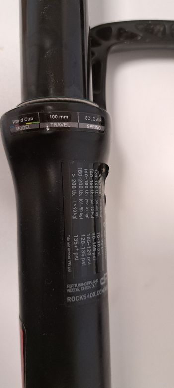 Used RockShox World Cup 100mm Brain bike — image 4 of 6