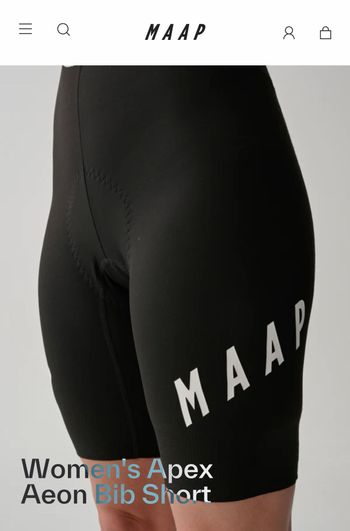 Used MAAP Women's ApexAeon Bib Short 2025 bike — image 10 of 11