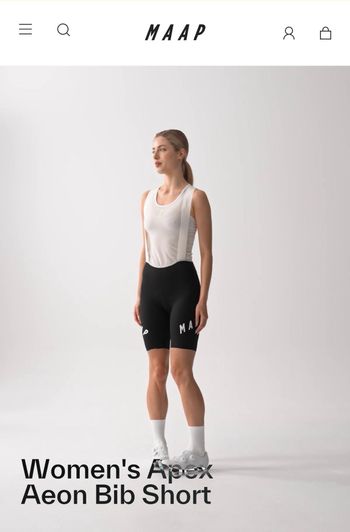 Used MAAP Women's ApexAeon Bib Short 2025 bike — image 9 of 11