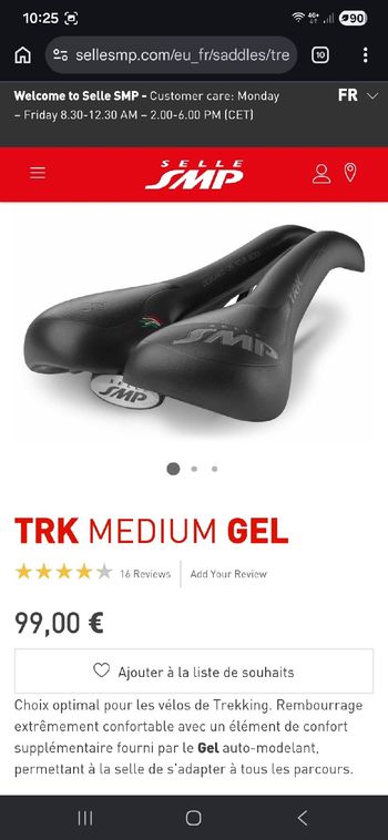 Used Selle Smp trek gel médium bike — image 8 of 8