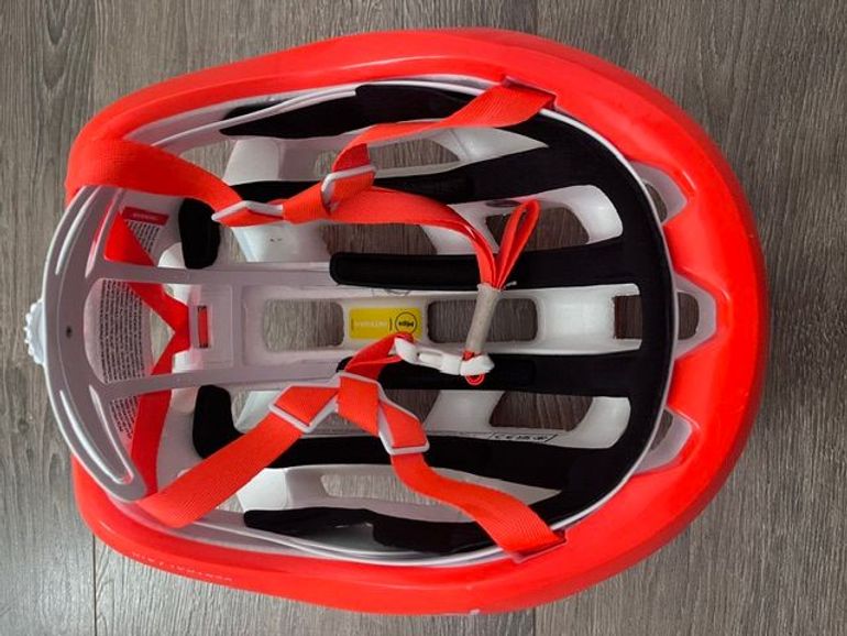 Used POC Vectral MIPS Helm 1217 Fluorescent Orange AVIP Medium 54/59 2024 bike — image 3 of 7