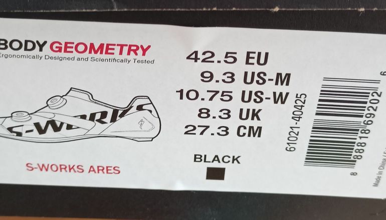 Used Specialized S-Works Ares Road Cycling Shoes 2024 bike — image 4 of 4