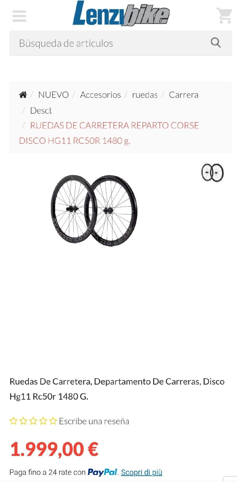 Used Bianchi RUEDAS CARBONO REPARTO CORSE R50 MM CERAMICC TOPÉ GAMA 2026 bike — image 6 of 6