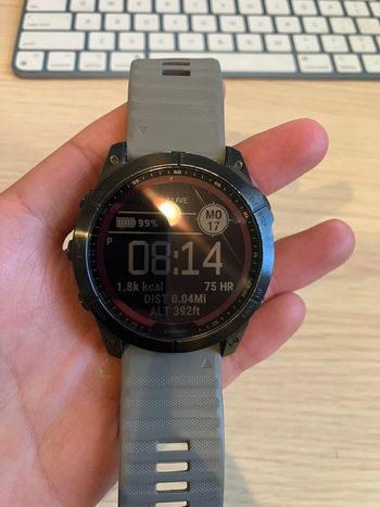 Used Garmin Fenix 7X Pro Solar 51mm Titanium Cas 2023 bike — image 5 of 7