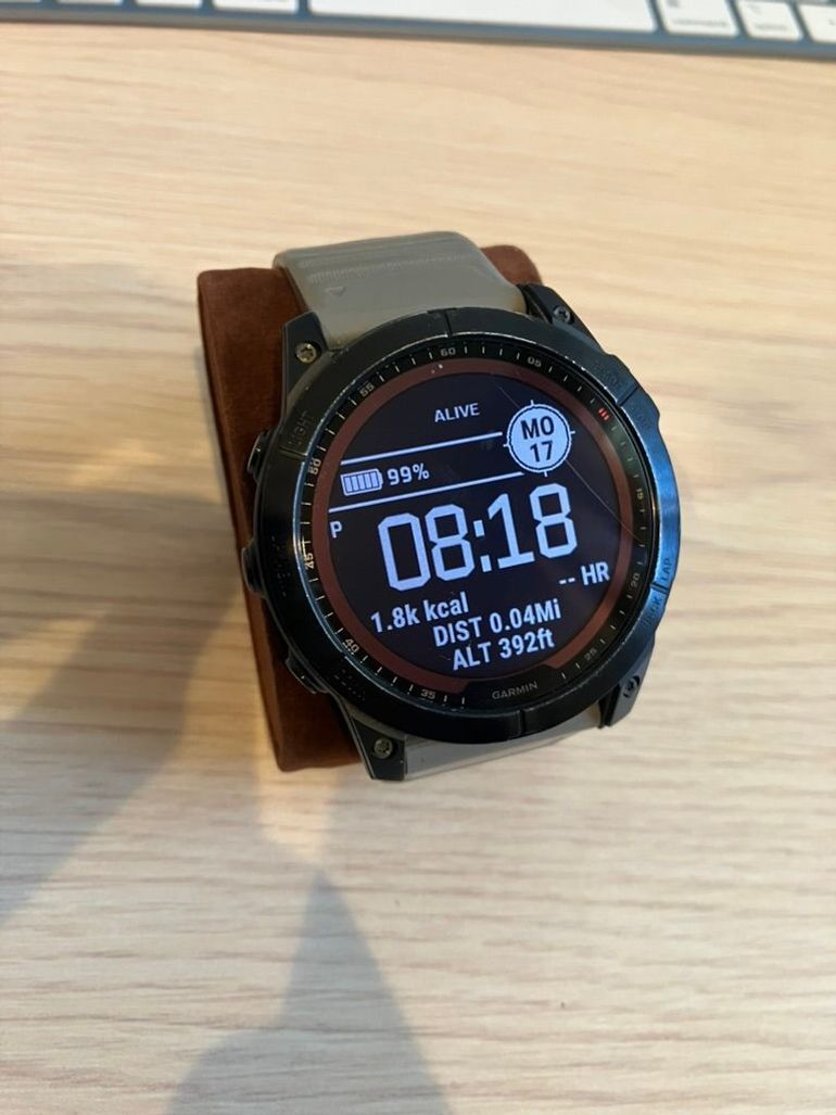 Used Garmin Fenix 7X Pro Solar 51mm Titanium Cas 2023 bike — image 6 of 7