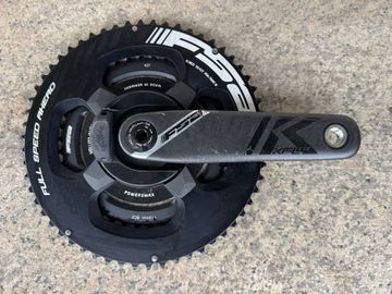 Fsa K-Force Carbon Crankset with Power2Max 2025 Drivetrain & Pedals usato