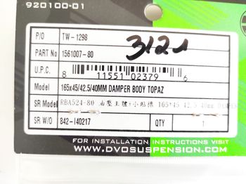 Used Dvo Topaz Air Shock 165x45/42.5/40mm - 1561007-80 bike — image 8 of 9