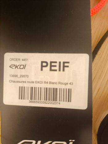 Used Ekoi Chaussures router R4 Blanca Rouge 43 2025 bike — image 7 of 7