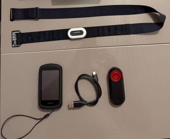 Used Garmin Edge 1040 GPS Cycling Computer + Varia rtl515 + hrm pro plus 2025 bike — image 2 of 2