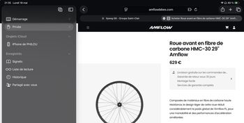 Used amflow Roue avant HSC-30 Carbone bike — image 2 of 2