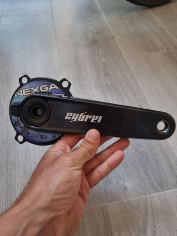 Used Cybrei 24 Axle Carbon Crank with power meter bike