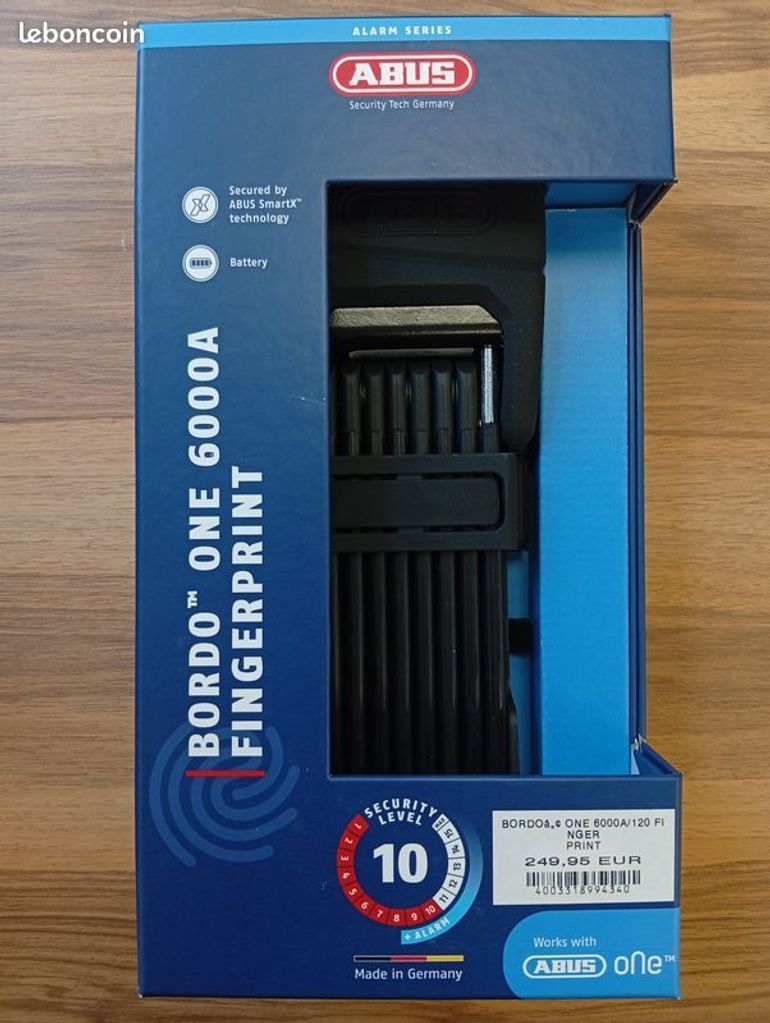 Used ABUS BORDO™ One 6000AF Fingerprint Lock 2026 bike — image 1 of 3