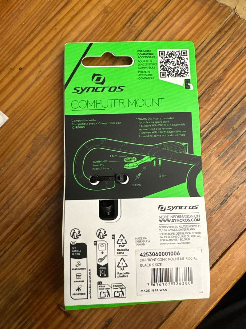 Used Syncros MT-R100-AL Front Computer Mount S bike — image 2 of 2