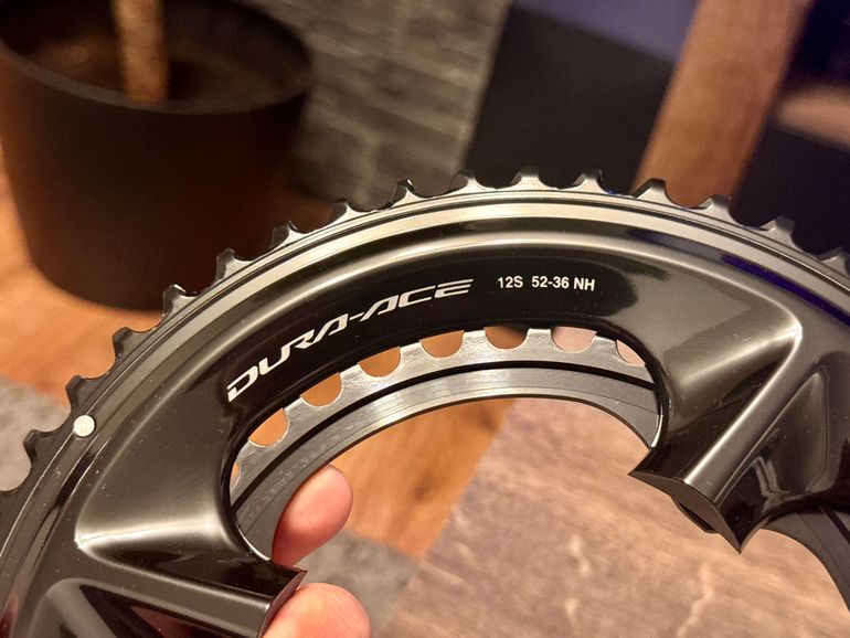 Used Shimano Dura Ace r9200 52T-36T 2x12speed Chainrings bike — image 3 of 5