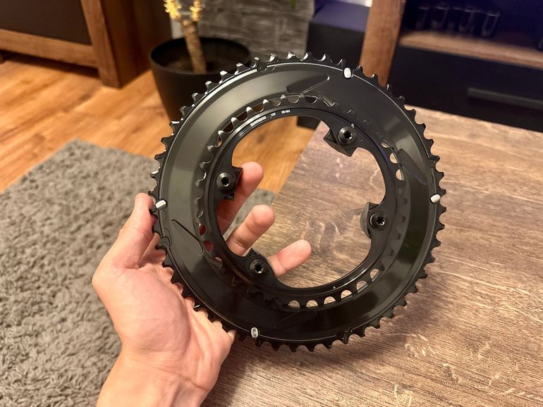 Used Shimano Dura Ace r9200 52T-36T 2x12speed Chainrings bike — image 4 of 5