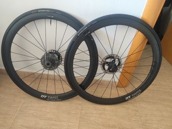 Used Dt Swiss CRC 1100 SPLINE 38mm Carbon Tubular Wheelset 2021 bike