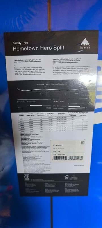 Used Burton Hometown Hero Splitboard 158 2025 bike — image 3 of 6