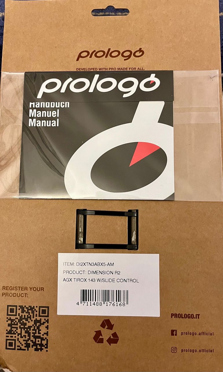 Used Prologo Dimensión R2 AGX Slide Control PAS TiroX Black 143 mm 2026 bike — image 2 of 2