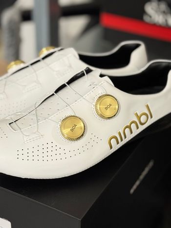 Used Nimbl Ultimate White Gold Cycling Shoes 2026 bike — image 2 of 7