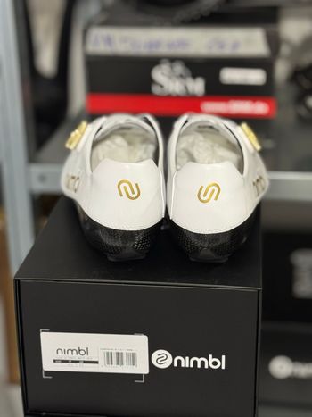 Used Nimbl Ultimate White Gold Cycling Shoes 2026 bike — image 3 of 7