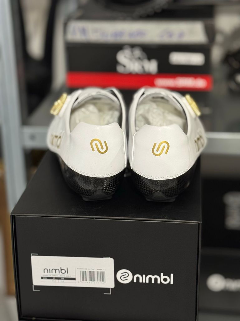 Used Nimbl Ultimate White Gold Cycling Shoes 2026 bike — image 3 of 7