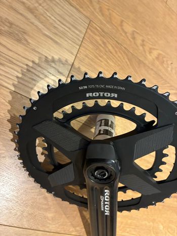 Used Rotor Inpower Powermeter Crankset 52/36, 175mm 2024 bike — image 3 of 9