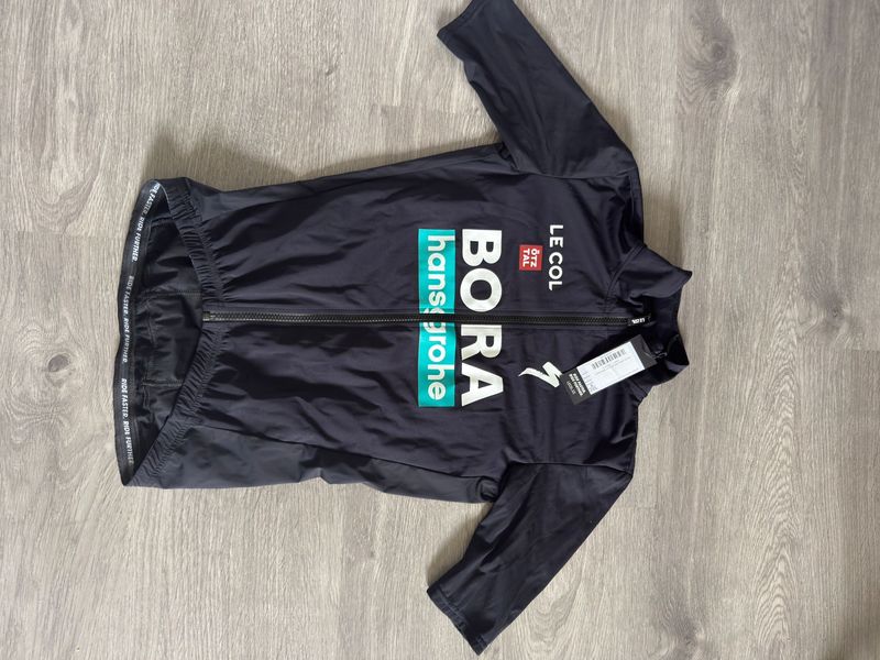 Le Col Bora Hansgrohe Team Rain Jacket Cycling Clothing usato
