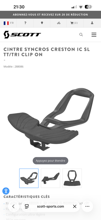 Used Syncros Creston iC SL TT/TRI clip on bike — image 2 of 3