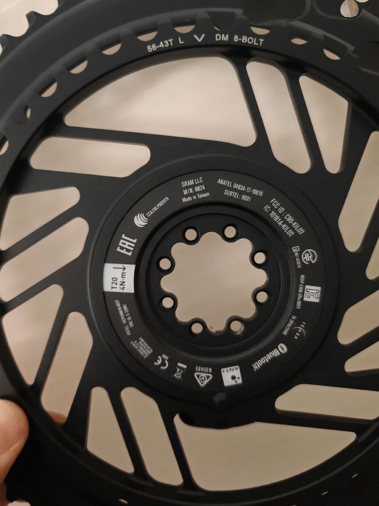 Used Sram RED AXS d1 Power Meter Chainring 56/43 2025 bike — image 3 of 3
