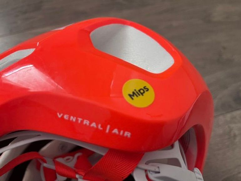 Used POC Vectral MIPS Helm 1217 fluorescent orange avip medium 54/59 2024 bike — image 4 of 7