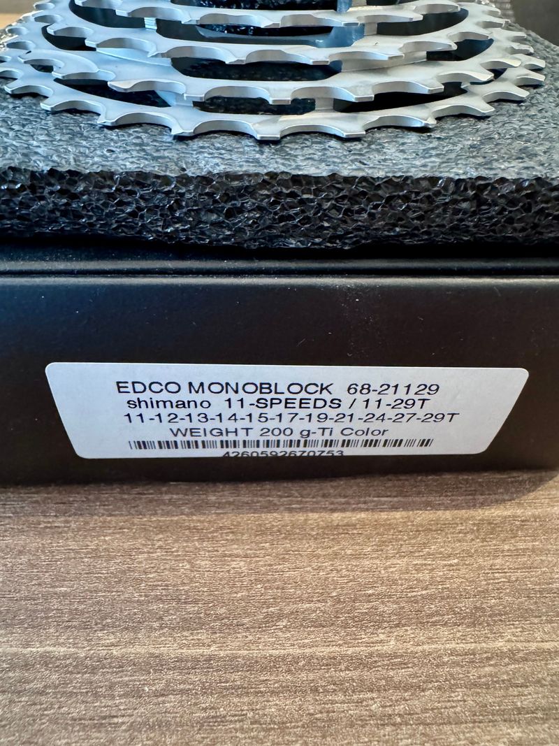 Used E.Dubied (EDCO) Monoblock cassette Shimano/Sram 11s 11-29t 200gr, NEW, 50% off! 2025 Drivetrain & Pedals
