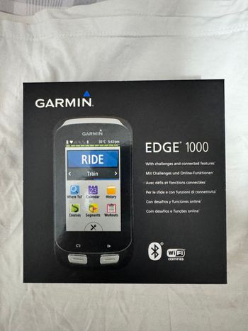 Used Garmin Edge 1000 GPS Cycling Computer bike — image 3 of 3