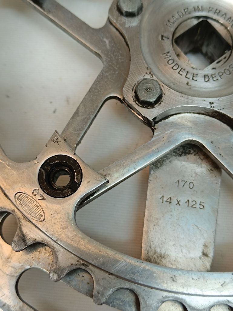 Used Stronglight Double Crankset 170mm 52/40T bike — image 4 of 15