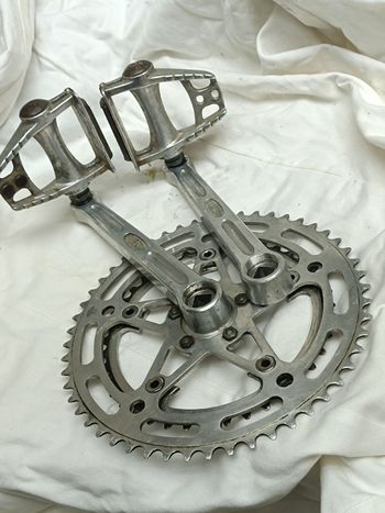 Used Stronglight Double Crankset 170mm 52/40T bike