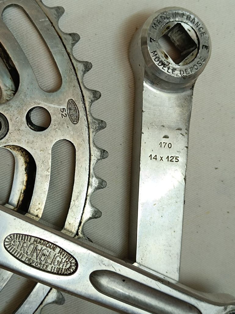 Used Stronglight Double Crankset 170mm 52/40T bike — image 3 of 15