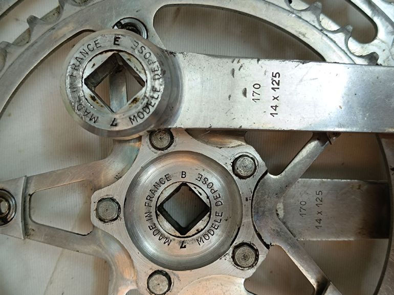 Used Stronglight Double Crankset 170mm 52/40T bike — image 5 of 15