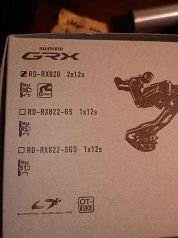 Used Shimano GRX RD-RX820 12-Speed Rear Derailleur Long Cage 2023 bike — image 12 of 12