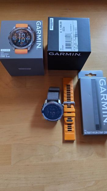 Used Garmin fēnix 8 51mm AMOLED Sapphire Titanium 2026 bike