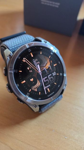 Used Garmin fēnix 8 51mm AMOLED Sapphire Titanium 2026 bike — image 6 of 7