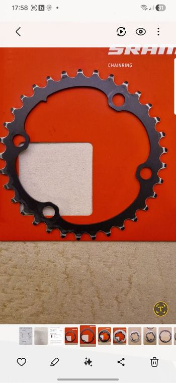 Used Sram Rival D1 DUB Chainrings 46/33 2022 bike — image 3 of 5