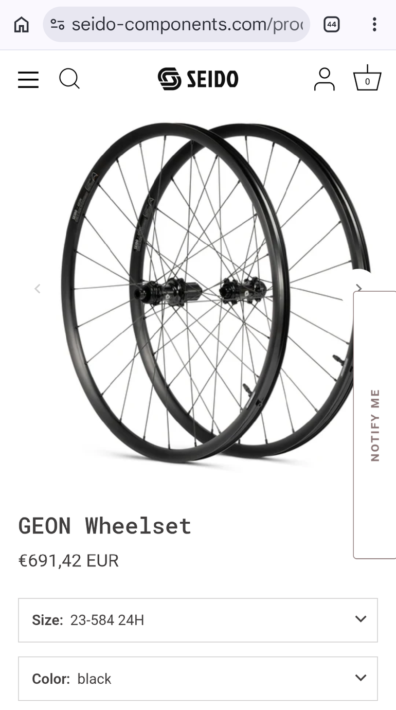 Used Seido GEON Wheelset 650B bike — image 5 of 12