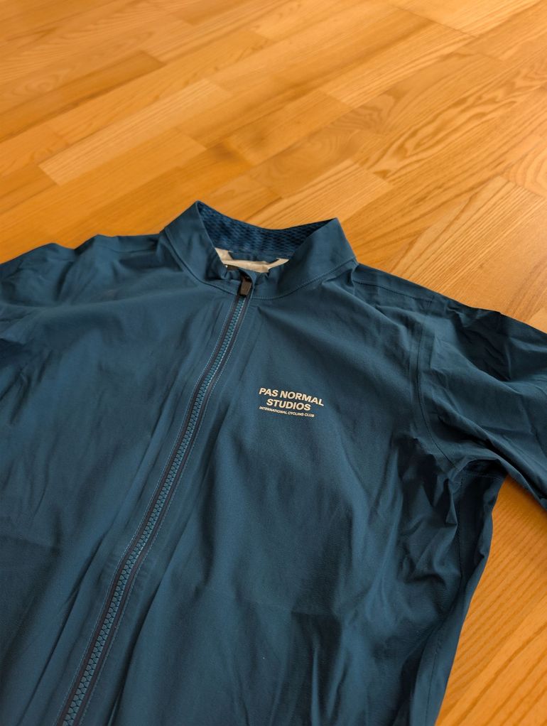 Used Pas Normal Studios Mechanism Rain Jacket (Navy Blue ) size M 2023 bike — image 4 of 6