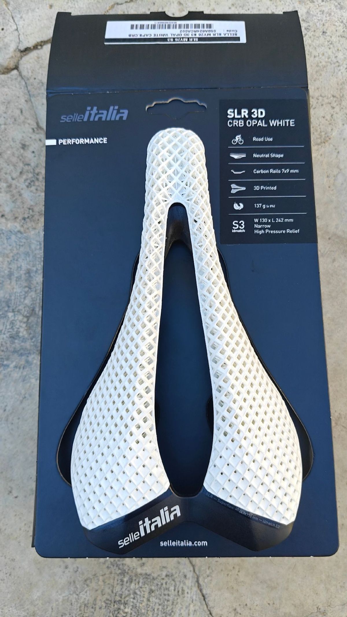 Selle Italia SLR 3D CARBON OPAL WHITE S3 2026