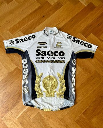 Brugt Saeco-Cannondale Sonderedition TdF Julius Caesar Gr. M weiss Veni Vidi Vici 1999 Cycling Clothing