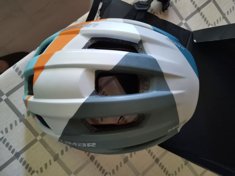 Used Limar Air Stratos 80s Matte Gray Orange Blue Helmet 2024 bike — image 1 of 5